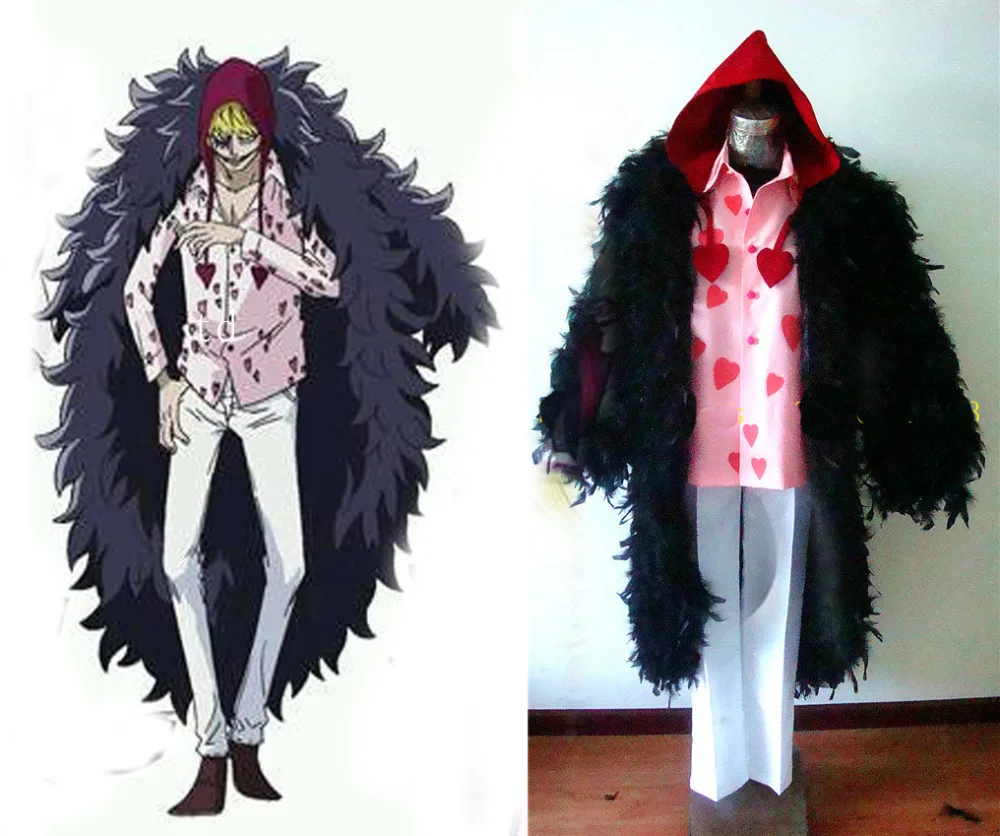 Anime Donquixote Rosinante Corazon Cosplay Costume With Top Pant And Coat Allcosplay Com