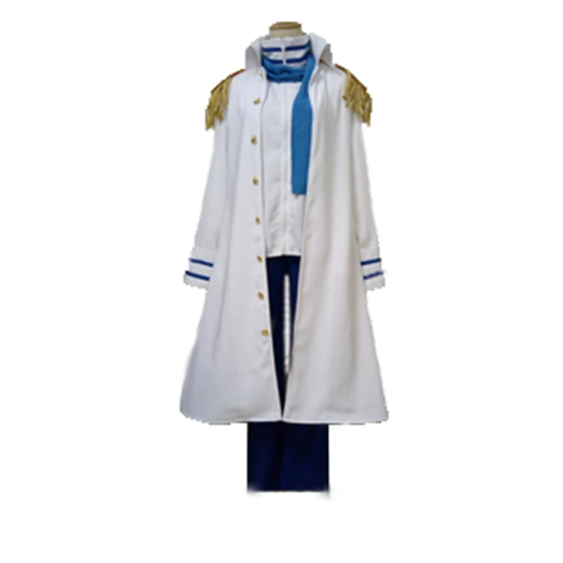 Anime One Piece Koby Cosplay Costume with head piece, glasses and Cloak ...