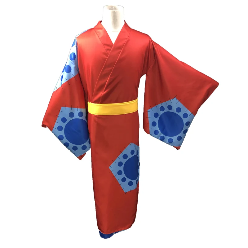 Anime One Piece Luffy Wano Country Arc Yukata Cosplay Costume ...