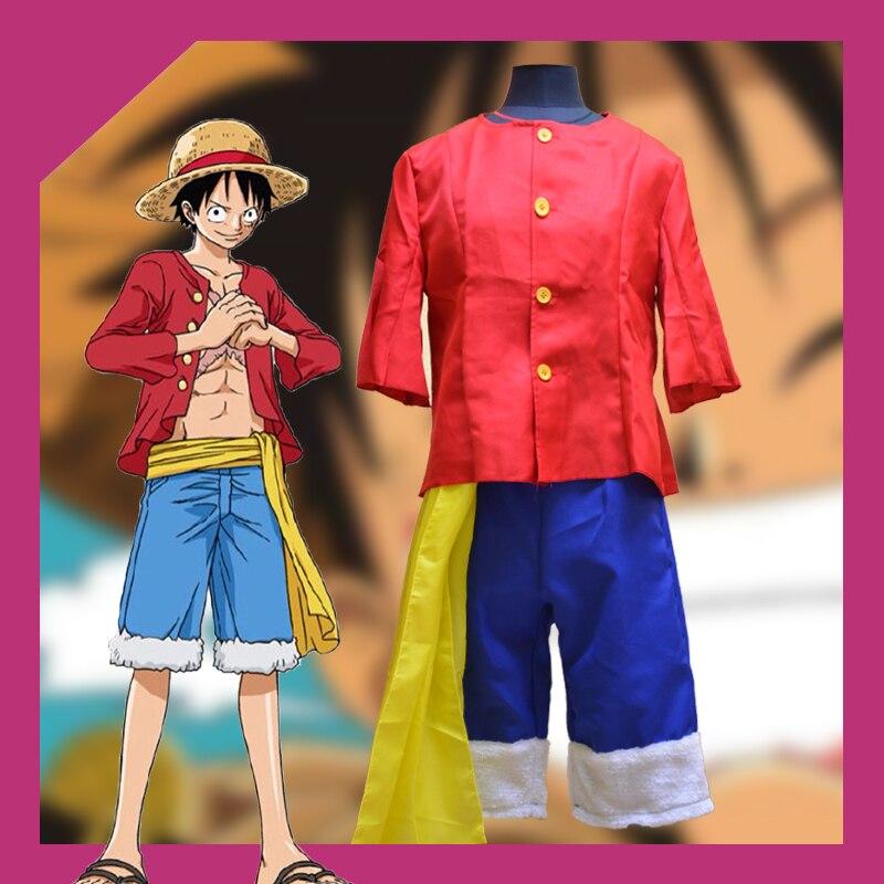 Anime One Piece Monkey D. Luffy Cosplay Costume Set - AllCosplay.com