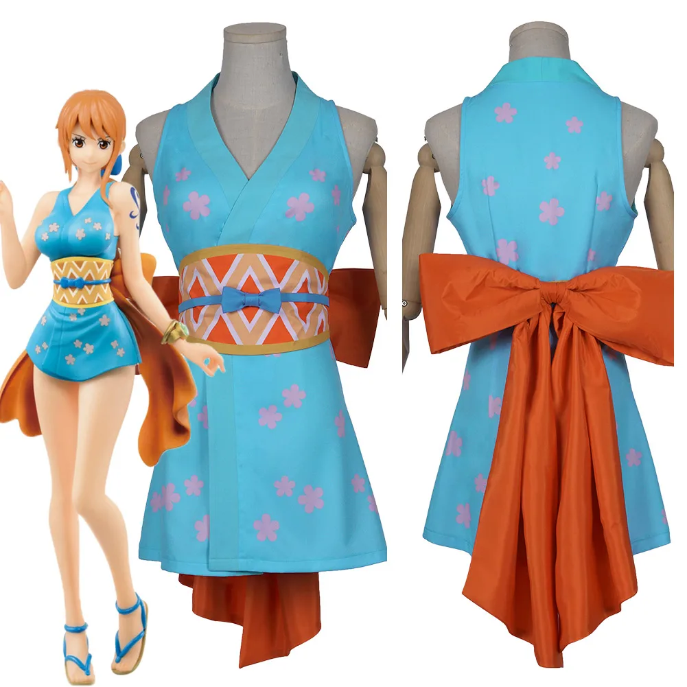 Anime One Piece Wano Country Nami Cosplay Costume 