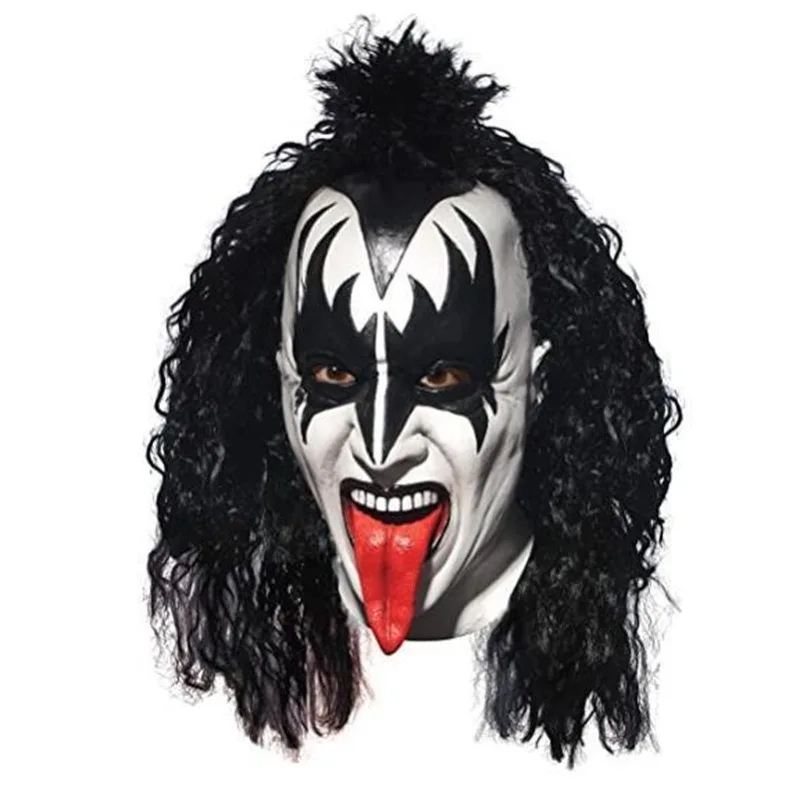 Halloween Horror Kiss Gene Simmons Singer Cosplay Mask - AllCosplay.com