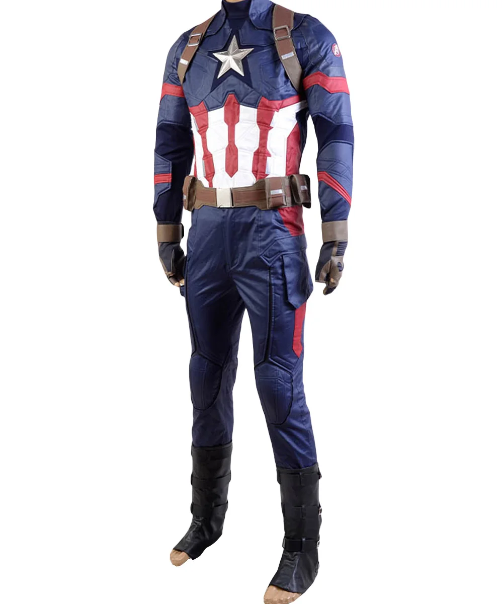 Captain America Steve Rogers Cosplay Costume Full Set For Men ...