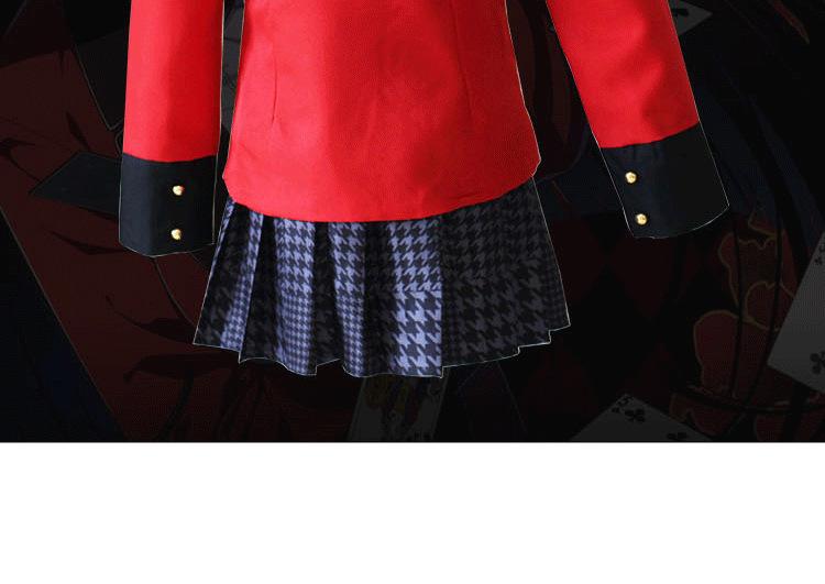 Danganronpa Cosplay Anime Girls Kakegurui Yumeko School Uniform Costume