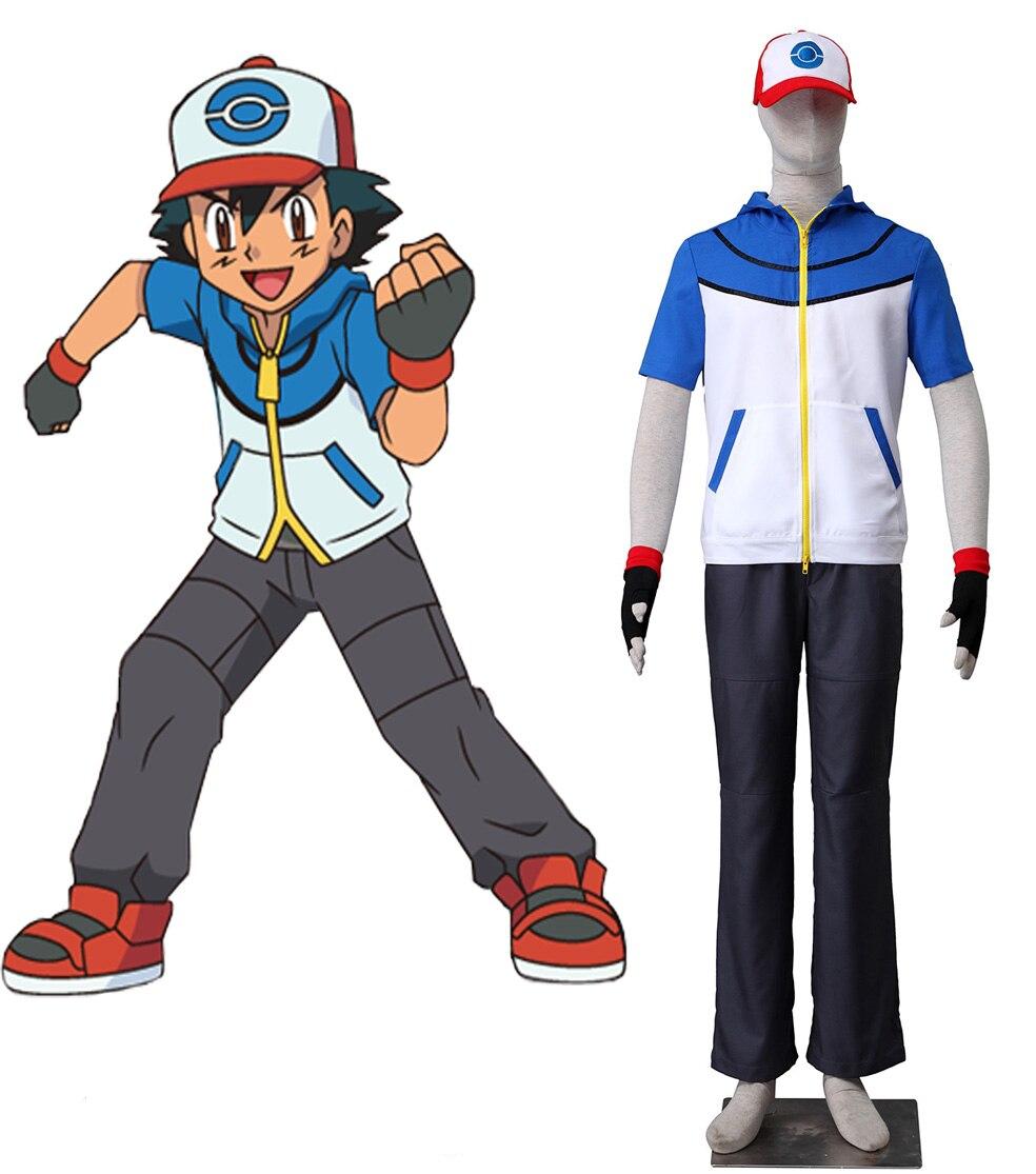 Anime Pokemon Ash Ketchum Cosplay Costume - AllCosplay.com