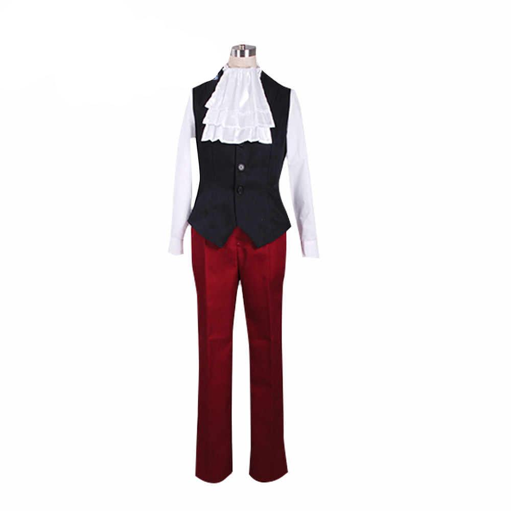 Anime Ace Attorney Apollo Justice Miles Edgeworth Red Cosplay Costume ...