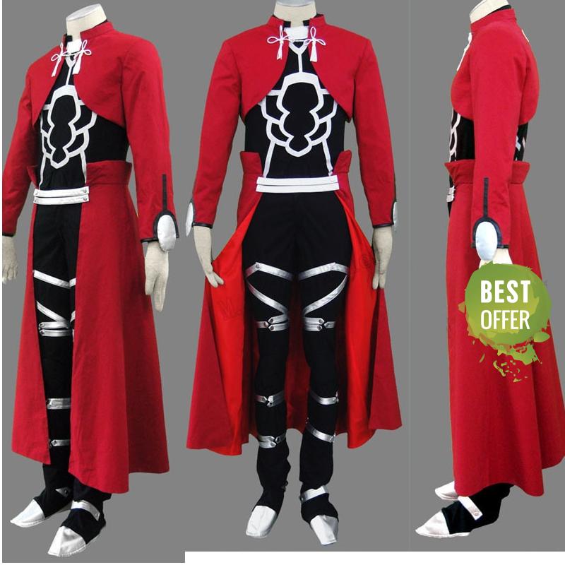 Fate Stay Night Unlimited Blade Works Archer Emiya Red Cosplay Costume whole set|cosplay costume|costume cosplayarcher costume - AliExpress