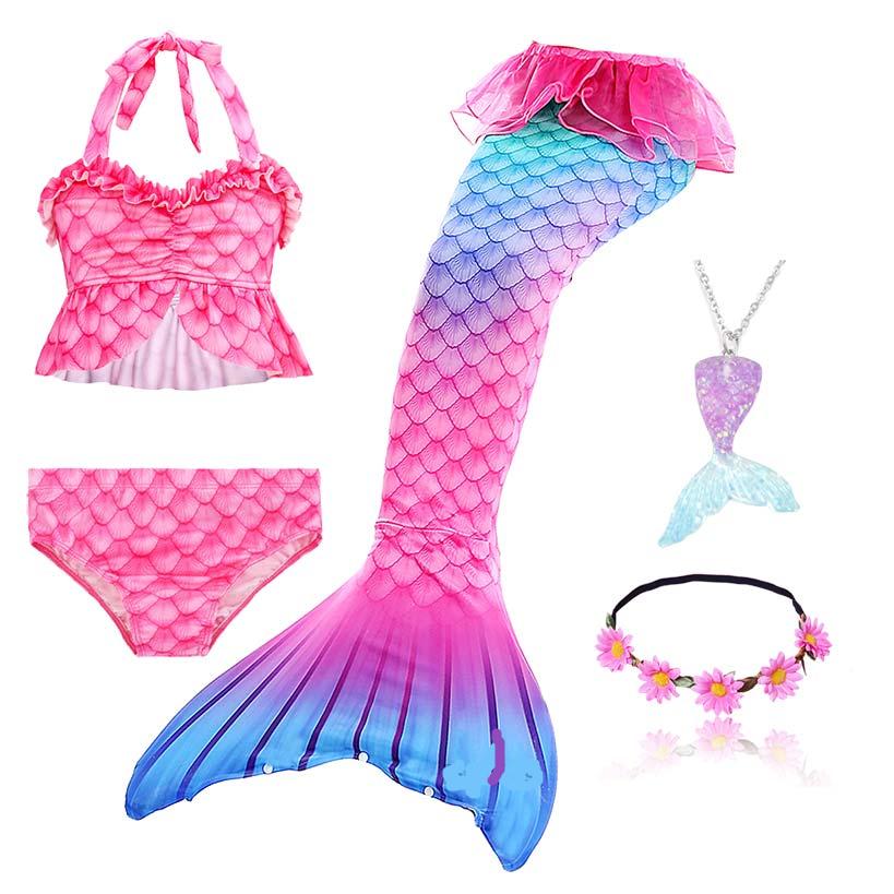 Little Mermaid Tail Cosplay Costume With Necklace