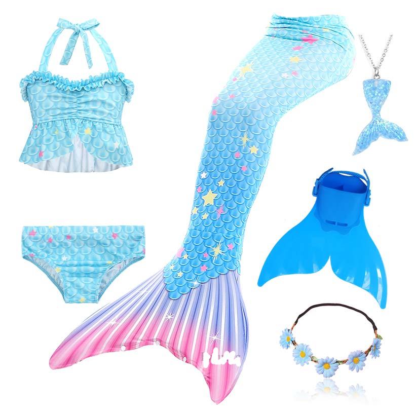 Little Mermaid Tail Cosplay Costume With Necklace