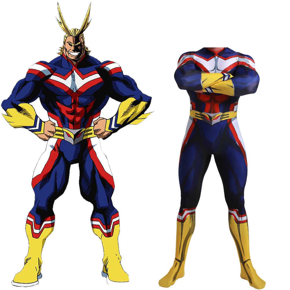 My Hero Academia Anime All Might Battle Suit Cosplay Costume ...