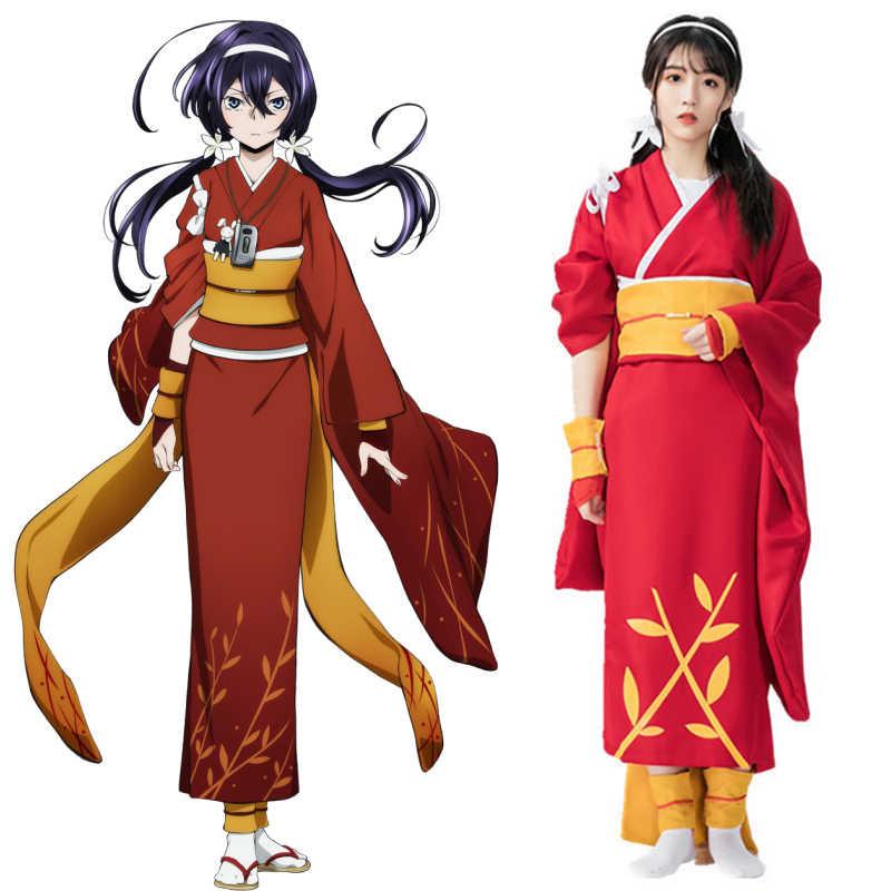 Anime Bungo Stray Dogs Cosplay Kyouka Izumi Red Kimono Costume Halloween Party Japanese Kimonos Set|Anime Costumes| - AliExpress