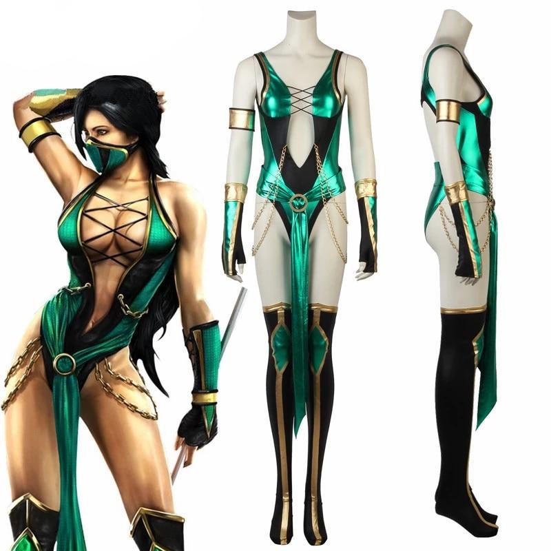 Cosplaydiy Mortal Kombat X Jade Cosplay Halloween Costumes for Women Sexy  Spandex Jumpsuit Cosplay Jade Costume Mask Custom Made|Game Costumes| -  AliExpress