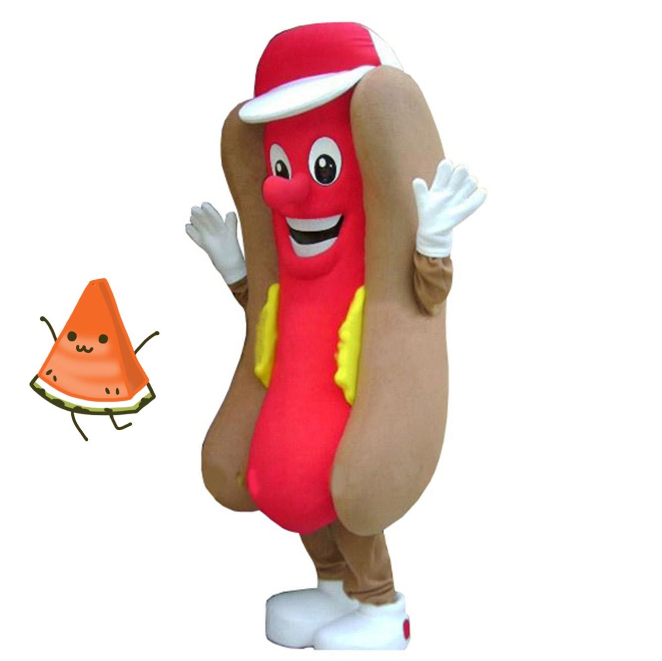 Cartoon Hot Dog Cosplay Mascot Costume