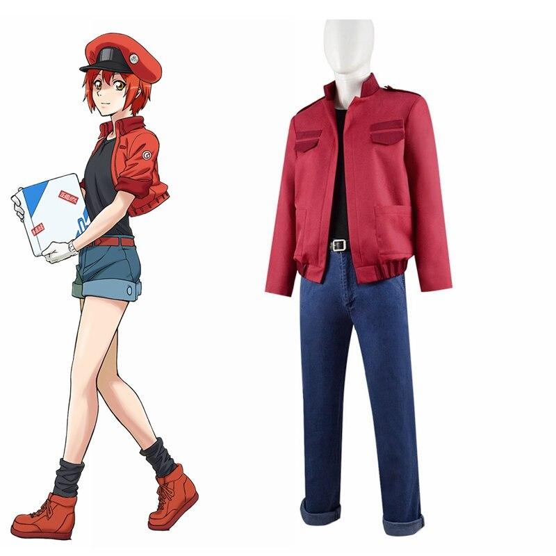 Anime Cells At Work Red Blood Cell Seqkeqkyuu Uniform Cosplay Costume ...