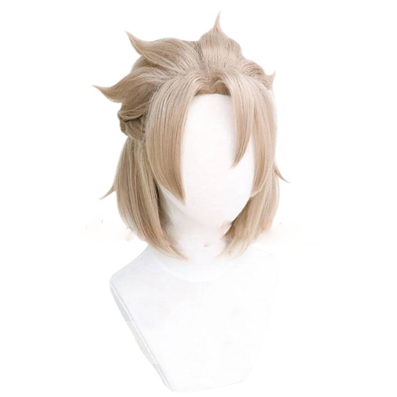 Game Genshin Impact Albedo Short Braided Small Ponytail Cosplay Wig ...