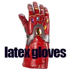 red latex gloves
