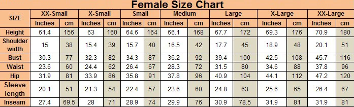Female size